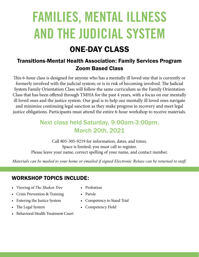 Families, Mental Illness, and the Juidcial System